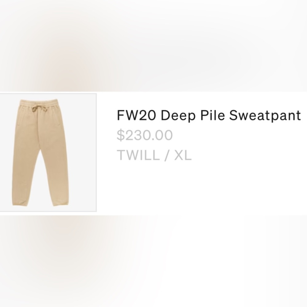 Aimé Leon Dore Twill Deep Pile Sweatpants XL
